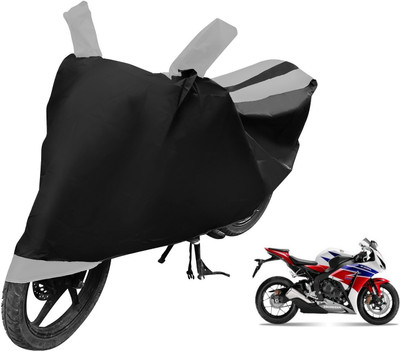 MOCKHE Two Wheeler Cover for Honda(CBR 1000RR, Black, Silver)