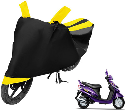 MOCKHE Two Wheeler Cover for Mahindra(Rodeo RZ, Black, Yellow)