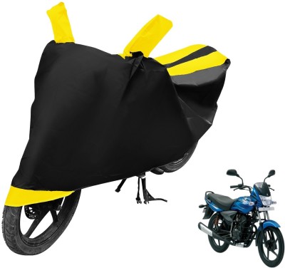 MOCKHE Two Wheeler Cover for Bajaj(Platina 125, Black, Yellow)