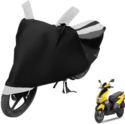 Auto Hub Two Wheeler Cover for TVS(NTORQ, Black, White)