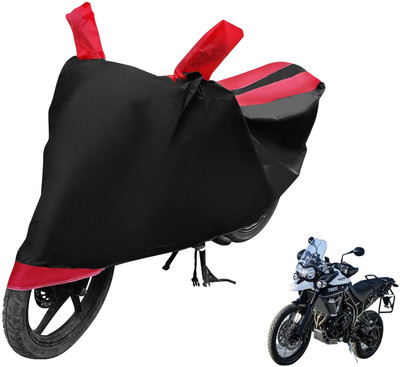 MOCKHE Two Wheeler Cover for Triumph(Tiger 800 XCA, Black, Red)
