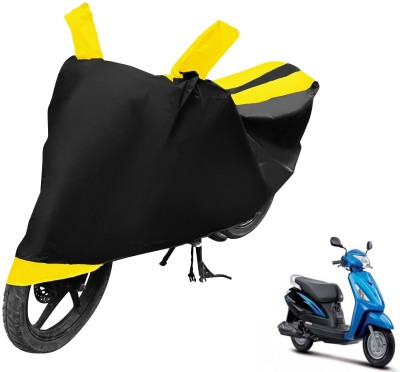 MOCKHE Two Wheeler Cover for Suzuki(Zeus, Black, Yellow)