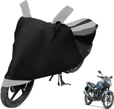 Auto Hub Two Wheeler Cover for Suzuki(GS 150R, Black, Silver)