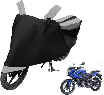 Auto Hub Two Wheeler Cover for Bajaj(Pulsar AS 150, Black, Silver)