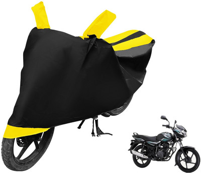 MOCKHE Two Wheeler Cover for Bajaj(Discover 100 DTS-i, Black, Yellow)