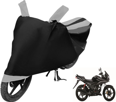 MOCKHE Two Wheeler Cover for Honda(CBF Stunner, Black, Silver)