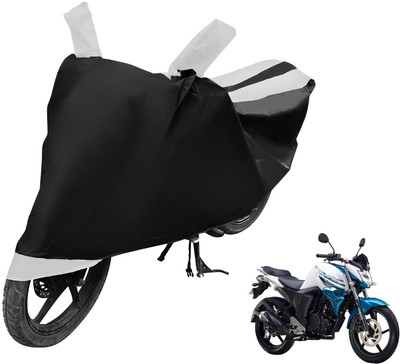 Auto Hub Two Wheeler Cover for Yamaha(FZ-S, Black, White)