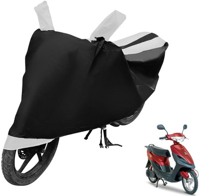 MOCKHE Two Wheeler Cover for Indian(Yo Spark, Black, White)