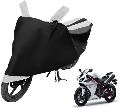 Auto Hub Two Wheeler Cover for Yamaha(Black, White)