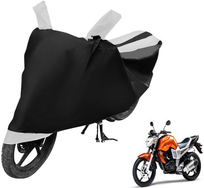 MOCKHE Two Wheeler Cover for Yamaha(FZ16, Black, White)