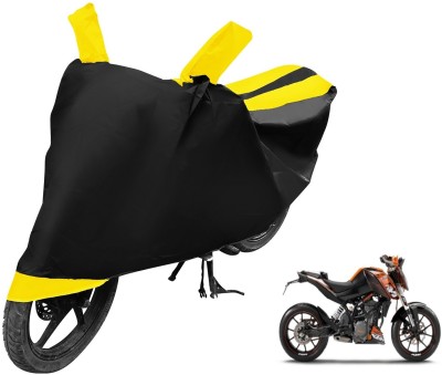 Auto Hub Two Wheeler Cover for KTM(Duke 200, Black, Yellow)