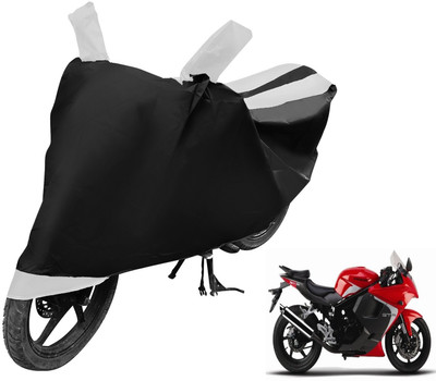 MOCKHE Two Wheeler Cover for Hyosung(GT250R, Black, White)