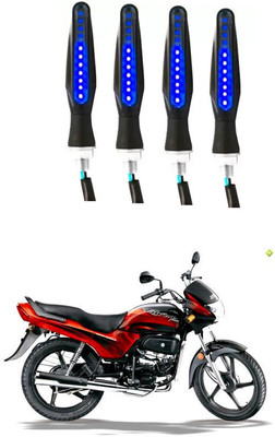 Delhismart Side LED Indicator Light for Hero Passion Plus(Blue)