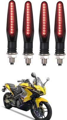Delhismart Side LED Indicator Light for Bajaj Pulsar 400 S(Red)