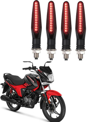 Delhismart Side LED Indicator Light for Hero Glamour(Red)