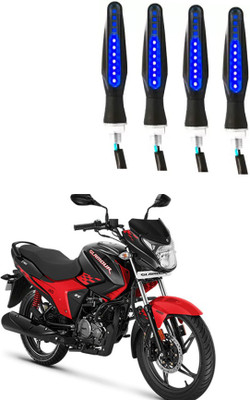 Delhismart Side LED Indicator Light for Hero Glamour(Blue)
