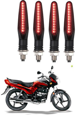 Delhismart Side LED Indicator Light for Hero Passion Plus(Red)