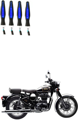 Delhismart Side LED Indicator Light for Royal Enfield Classic Chrome(Blue)