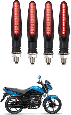 Delhismart Side LED Indicator Light for Hero Splender iSMART(Red)