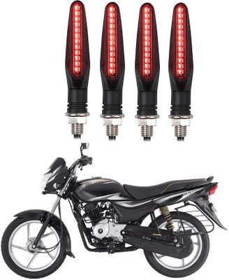 Delhismart Side LED Indicator Light for Bajaj Platina 100(Red)