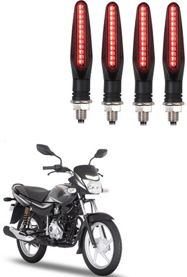 Delhismart Side LED Indicator Light for Bajaj Platina 100ES(Red)