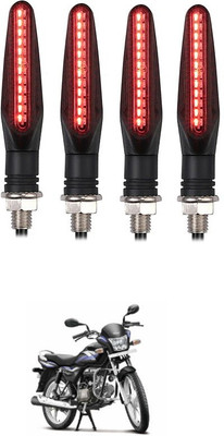 Delhismart Side LED Indicator Light for Hero Splendor Pro(Red)