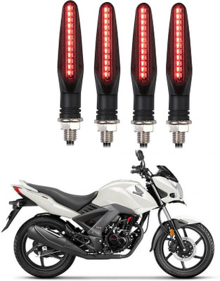 Delhismart Side LED Indicator Light for Honda Unicorn 160(Red)
