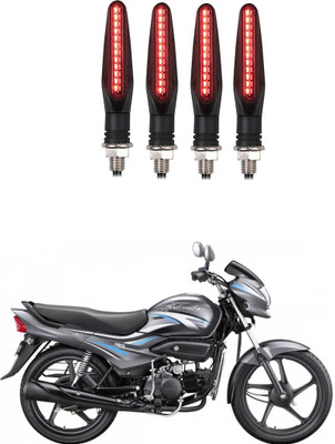 Delhismart Side LED Indicator Light for Hero Super Splendor(Red)
