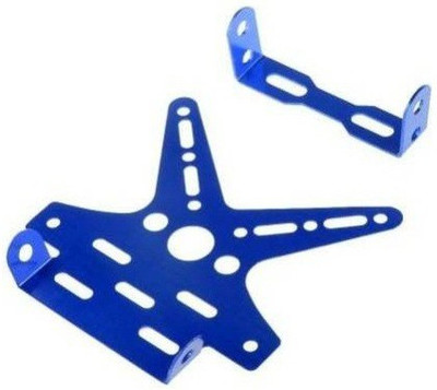 Qiisx Universal tail tidy Bike Number Plate Blue Bike Number Plate(Steel 10 cm  x  20 cm)