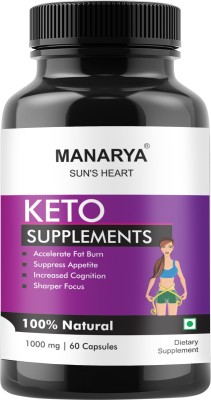 Manarya Sun's Heart Keto Fat Burner Supplements for Men & Women With 9 potent herbs(1000 mg)