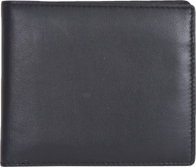 Leatherman Fashion Men & Women Casual Black Genuine Leather Wallet(3 Card Slots)