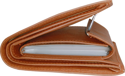 Mahboob Men Casual Tan Artificial Leather Card Holder(10 Card Slots)