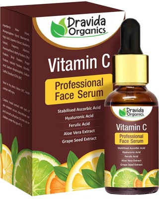 Dravida Organics Bright & Glowing Vitamin C Serum for Skin Whitening ,Lightening & Brightening(30 ml)