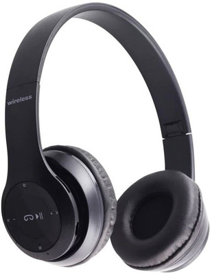 BAGATELLE Portable P47 Bluetooth Wireless Headset|foldable Headphone Bluetooth & Wired(Black, On the Ear)