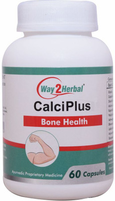 Way2Herbal CALCIPLUS - 60 Capsules Pack of 2(Pack of 2, 120 Tablets)