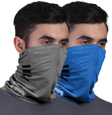 FREECULTR Unisex Anti Microbial Super Soft & Comfort Fit, Breathable Multipurpose Headband, Face Mask for Dust Protection Men Printed Bandana(Pack of 2)