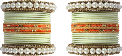 Shiv_Jewels Alloy Pearl Gold-plated Bangle Set(Pack of 32)