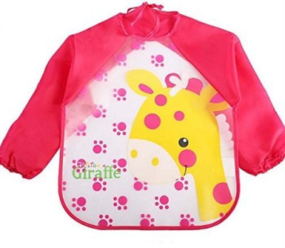 CHILD CHIC Sleeved Washable Waterproof Bib Apron for Babies & Kids(Pink)