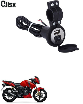 Qiisx QIX_2232 Heavy Duty Bike Mobile USB Charger For T Apache RTR 160 5 A Bike Mobile Charger