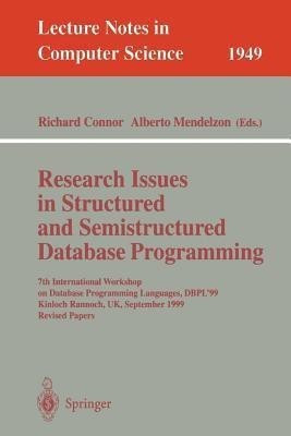 Research Issues in Structured and Semistructured Database Programming(English, Paperback, unknown)