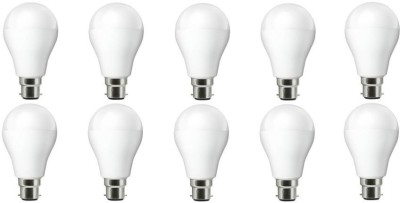 Smuf 9 W Round B22 LED Bulb(White, Pack of 10)