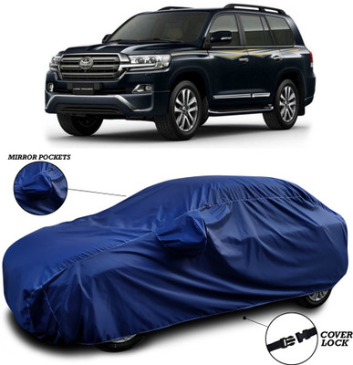 SEBONGO Car Cover For Toyota Land Cruiser (With Mirror Pockets)(Blue)