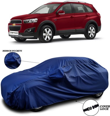 SEBONGO Car Cover For Chevrolet Captiva (With Mirror Pockets)(Blue)