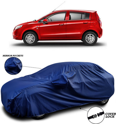 SEBONGO Car Cover For Chevrolet Sail UVA (With Mirror Pockets)(Blue)