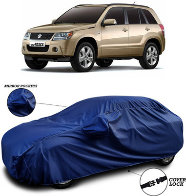 SEBONGO Car Cover For Maruti Suzuki Grand Vitara (With Mirror Pockets)(Blue)