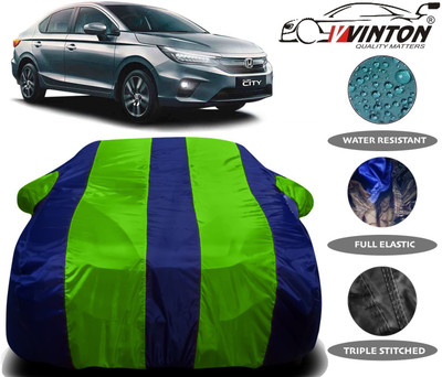 V VINTON Car Cover For Honda City i-Vtec (With Mirror Pockets)(Green)