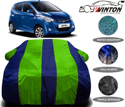 V VINTON Car Cover For Hyundai Eon (With Mirror Pockets)(Green)