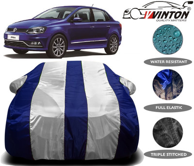 V VINTON Car Cover For Volkswagen Ameo (With Mirror Pockets)(White)