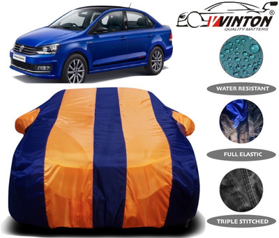 V VINTON Car Cover For Volkswagen Vento (With Mirror Pockets)(Multicolor)