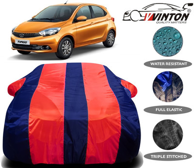 V VINTON Car Cover For Tata Tiago (With Mirror Pockets)(Red)